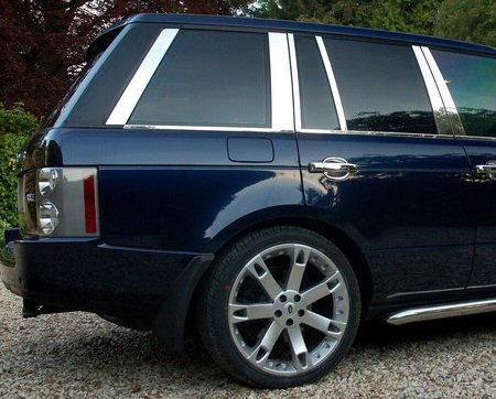 Range Rover L322 Chrome B Pillar Covers 12 pc kit 2006+ - Click Image to Close